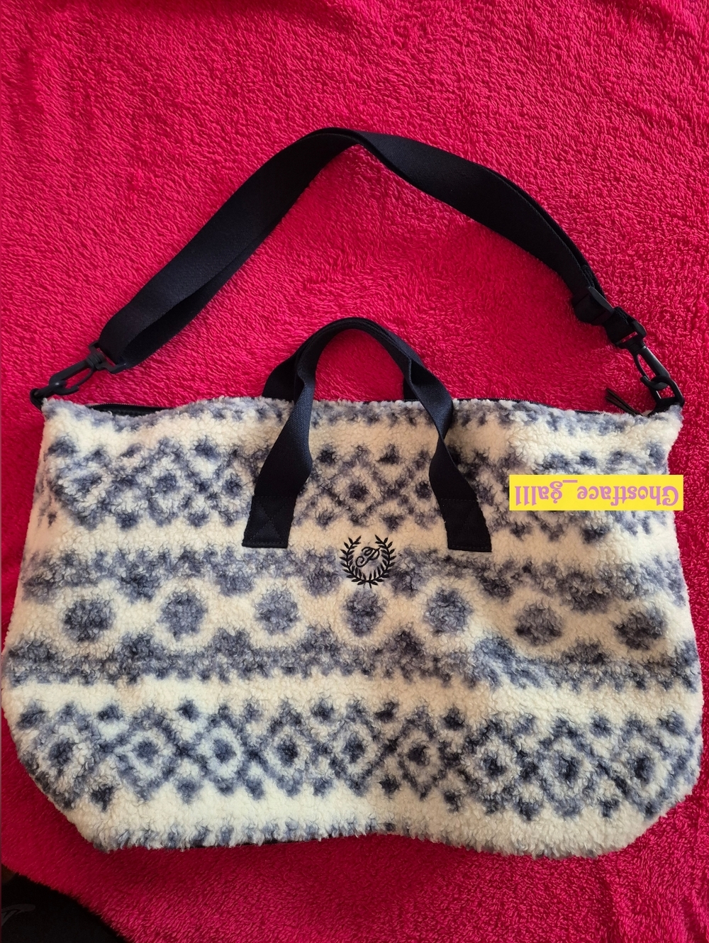 Victoria's Secret Pink Sherpa Fleece Weekender Bag